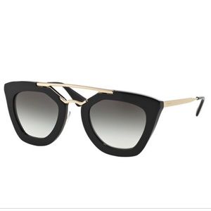 PRADA Cinema sunglasses in black and gold